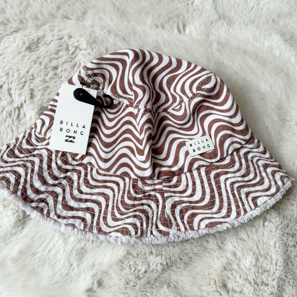 Billa Bong Swirl Bucket Hat Cotton Brown Retro Groovy NEW One Size - Picture 2 of 7